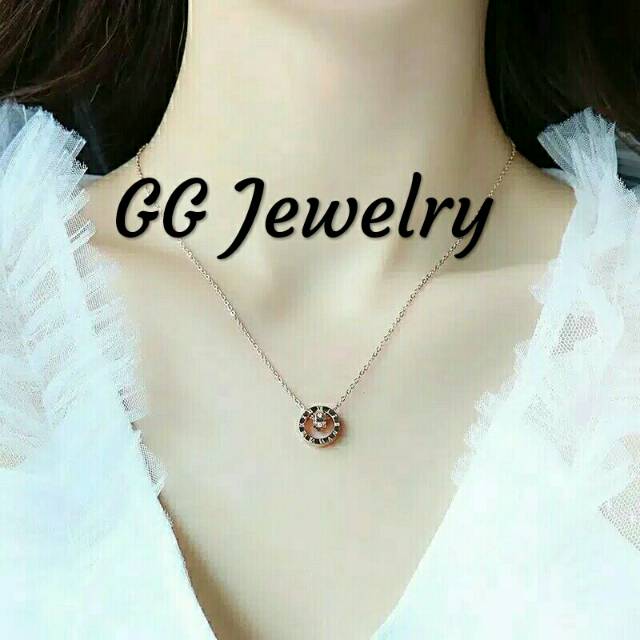 GG Kalung Double Ring Titanium#KL-133