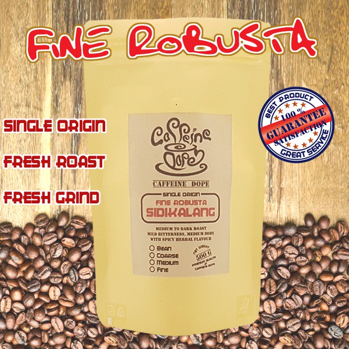 

Kopi Robusta Sidikalang 500 Gr -Fine Robusta- Bean/Biji & Ground/Bubuk