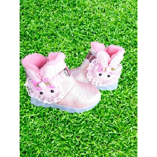  Sepatu  anak  Boot  Bulu Pink Sepatu  Sneakers Anak  perempuan 