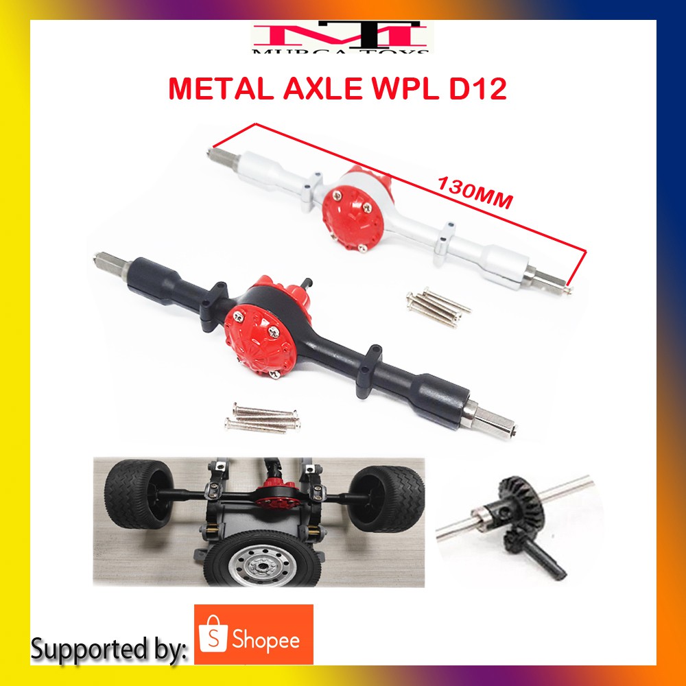 GARDAN METAL WPL D12 GEAR METAL AXLE REAR GARDAN BELAKANG WPL D12