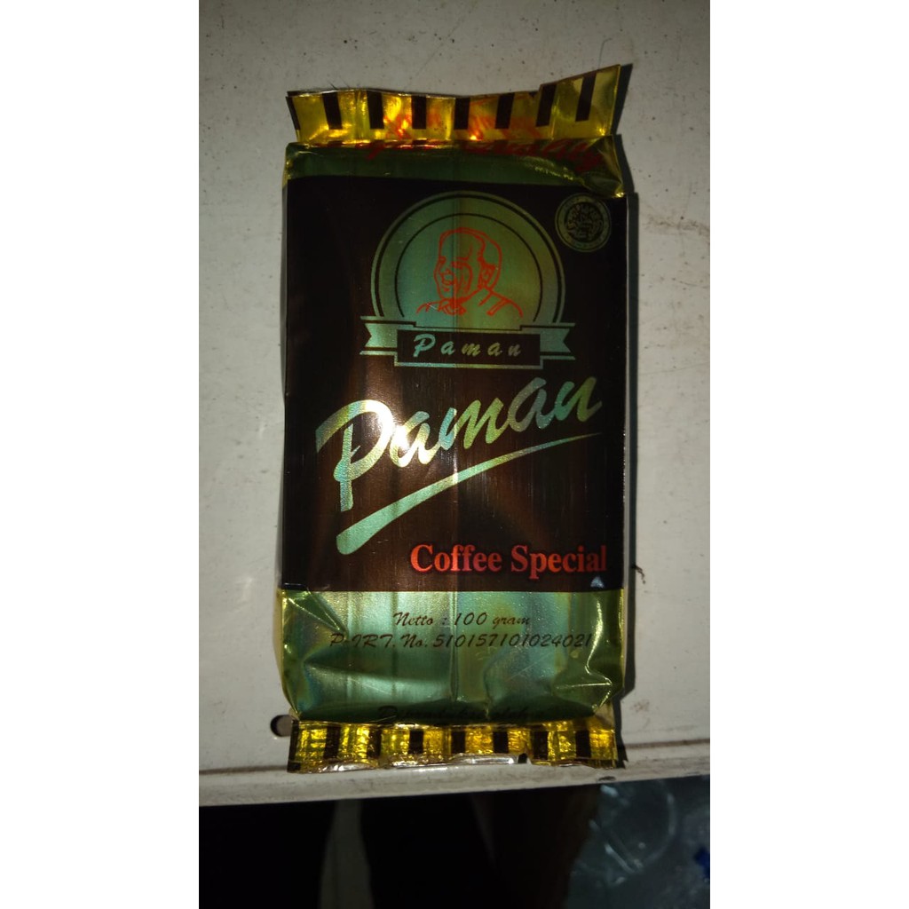 

Kopi Bubuk Hitam Mantap Asli Cap Paman Asli Jambi 100gr