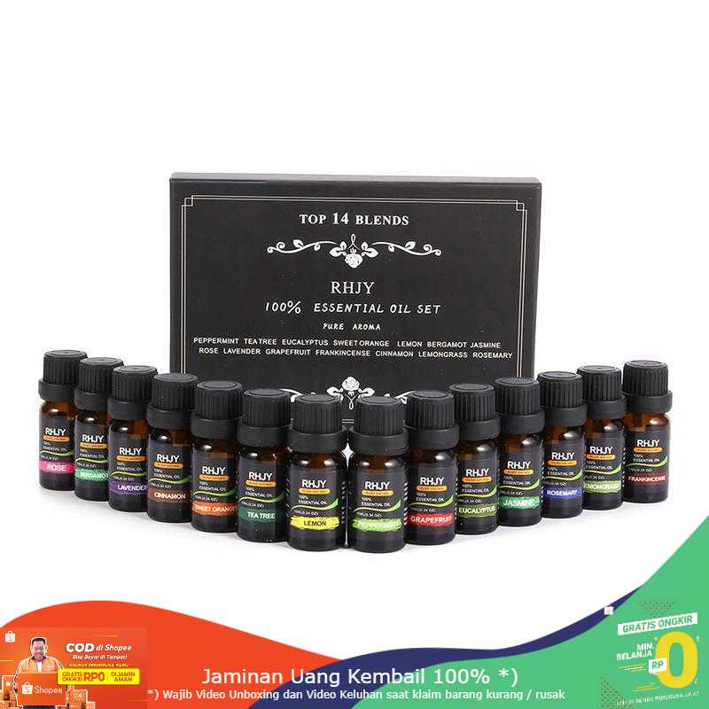 (BISA COD) RVOSTR Firstsun Set Essential Oils Minyak Aromatherapy 10ml 14PCS RH-14