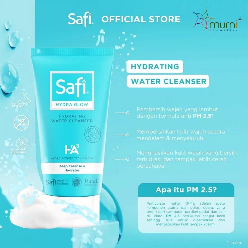 SAFI HYDRA GLOW HYDRATIING WATER CLEANSER HA3 125G