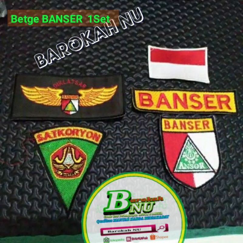 Betge bordir atribut BANSER set|atribut banser murah|logo banser|bordir BANSER|Asesoris banser
