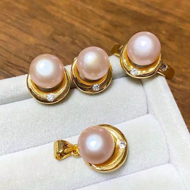 set perhiasan mutiara asli lombok set perhiasan mutiara tawar