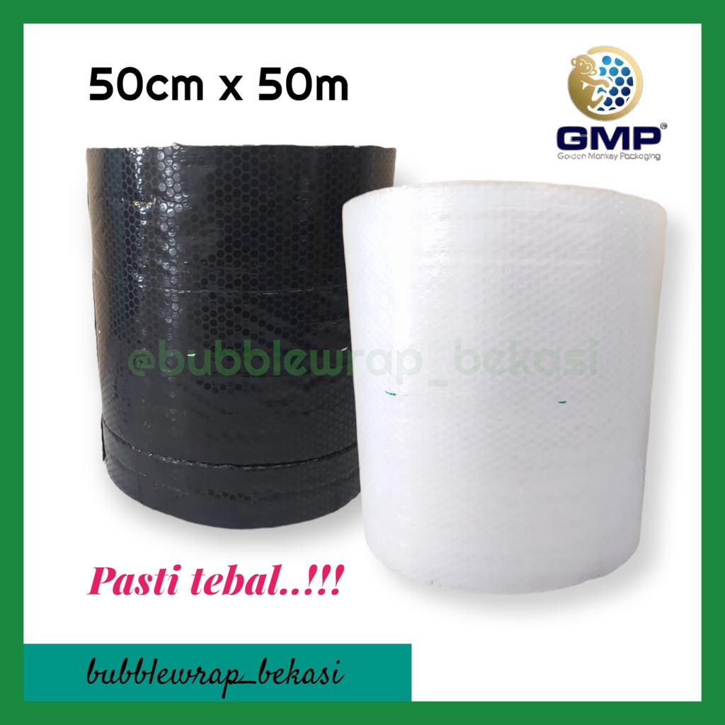 

Bubble Wrap Roll PREMIUM MURAH (50X50) 50 Meter X 50 CM / GMP KINGSMAN MURAH / BUBBLE WRAP TEBAL KINGSMAN