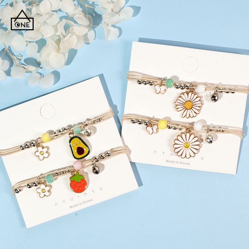 COD❤Daisy Gelang Gadis Kartun Manik Keramik Perhiasan  Mahasiswa Hadiah Ulang Tahun Gelang Fashion A one