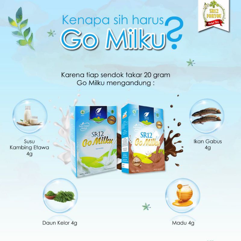 

Susu GO MILKU coklat SR12/susu kambing etawa by SR12