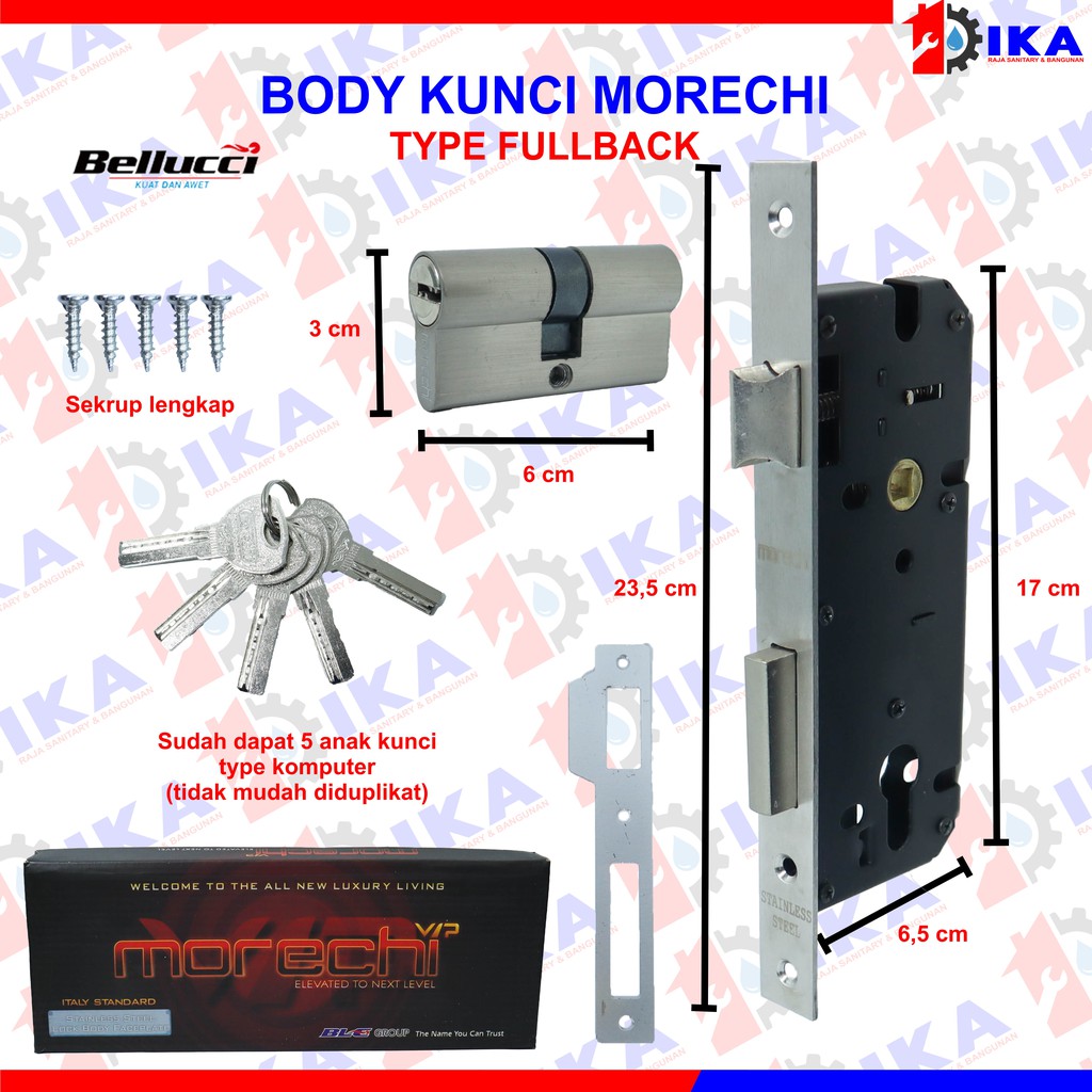 Body Morechi Roller NB + Cylinder | Kunci MORECHI | Body Pelor ( BY BELLUCCI GROUP ) pintu kupu tarung kipas dorong
