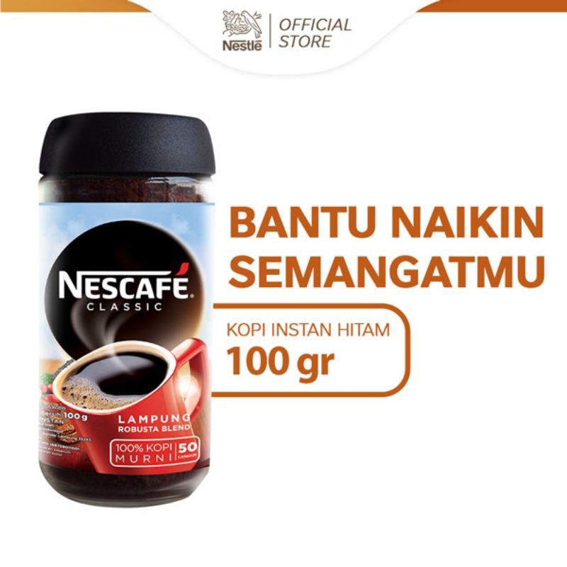 

NESCAFE Classic Kopi Instan Kopi Hitam 100g Jar