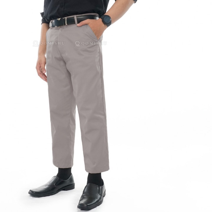 Celana Sirwal Pria Celana Sirwal Kantoran Formal Bahan Katun Sirwal Kantor Sunnah Qomishu