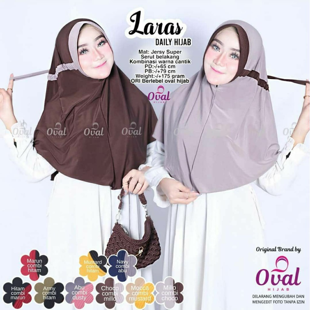 Jilbab Serut Jersey Instant Warna Kombinasi Murah