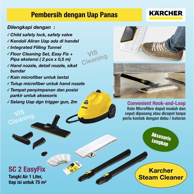 Steam Cleaner Karcher SC 2 EasyFix ( Mesin Pembersih dengan Uap )