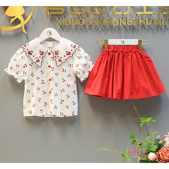 babyfit R- MON CHERIE valentine baju anak perempuan setelan rok katun import 0208r