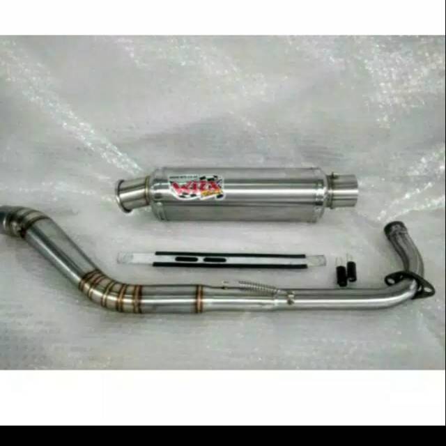Knalpot stenlis ful set oval.bulat pdk wrx cld rcb dbs cincin caccing buat bebek metik