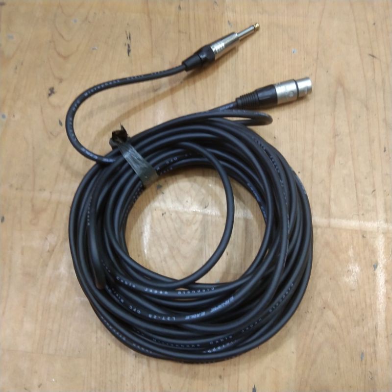 kabel mic canare 15m plus jack siap pakai