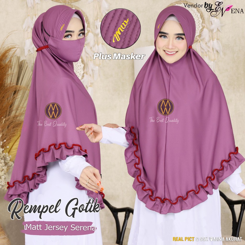 Khimar Gotik Rempel / Jilbab Instan Masker / Jilbab Murah /Jilbab Pet Rempel Gotik ( Rempel Gotik )