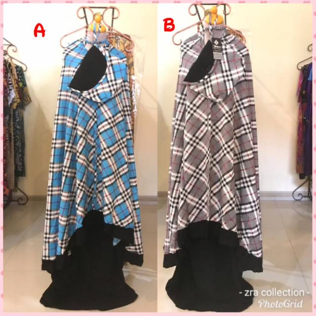 Mukena motif kotak.size dewasa jumbo.kain rayon sritex ...