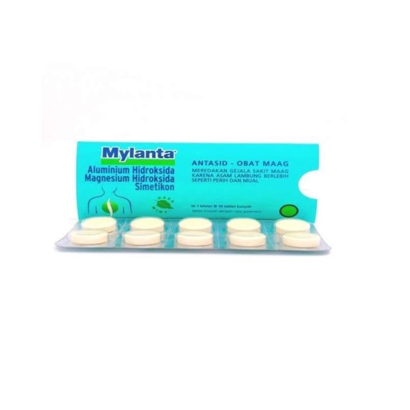 Mylanta Tablet Strip isi 10 Obat maag Antasid Milanta