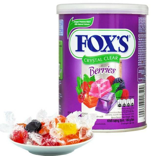 PERMEN FOXS KALENG 180Gr FRUITS &amp; BERRIES