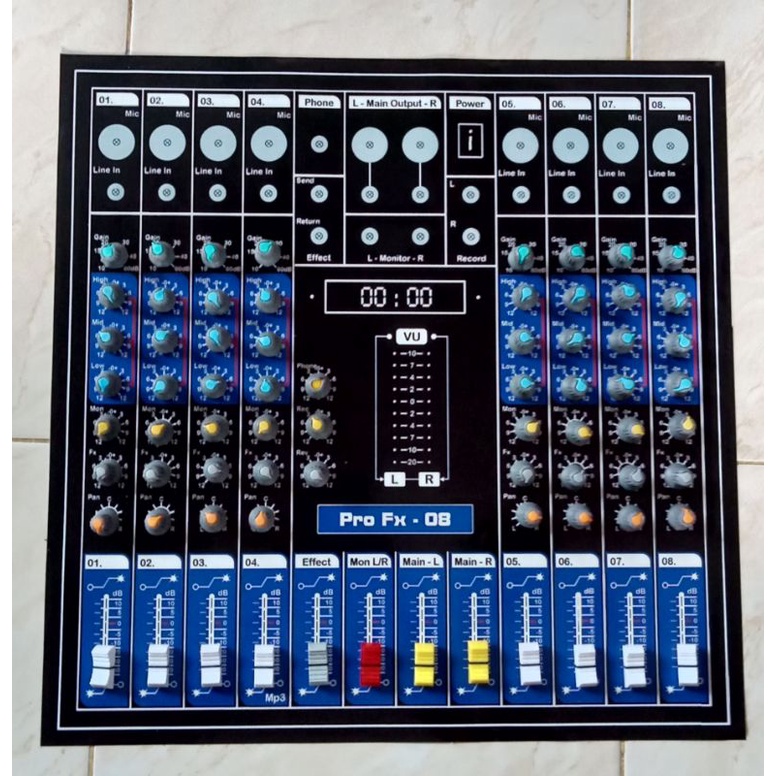 Stiker Mixer 8ch + Knop