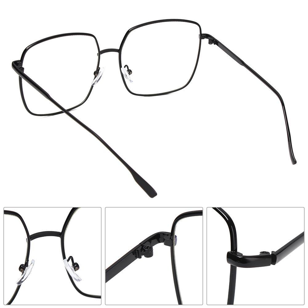 Populer Kacamata Persegi Wanita Portabel Vision Care Oversized Frame Kacamata Optik