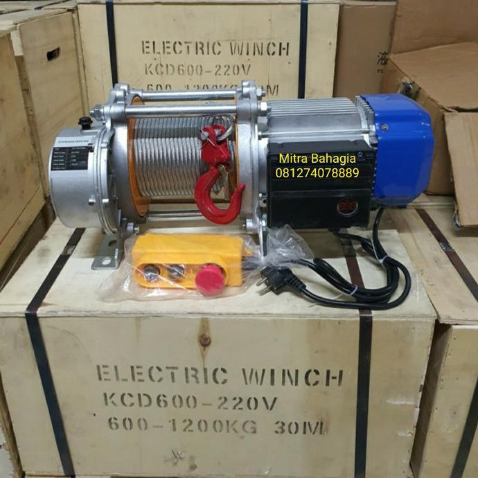 Jual Electric Winch Hoist 1200kg Seling 30 Meter Katrol elektrik HEAVY