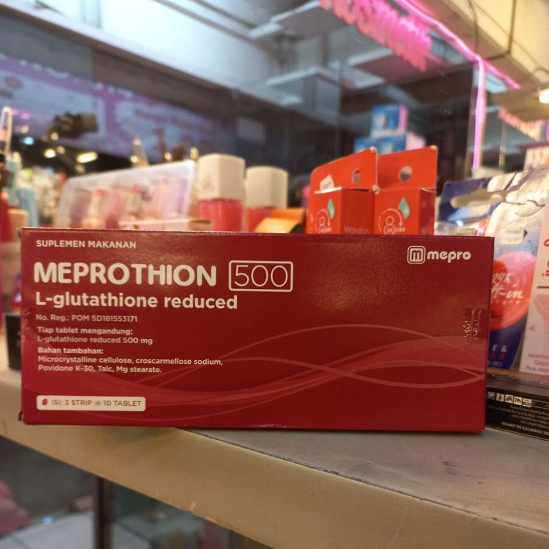 Meprothion glutathion recuced 500mg 1box isi 30kaplet / meprothion original / meprothion pemutih kul