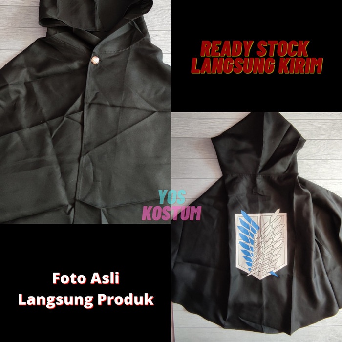 Jubah Attack On Titan Anak Import Baju Anime Remaja Shingeki No Kyujin SNK AOT Perempuan Laki