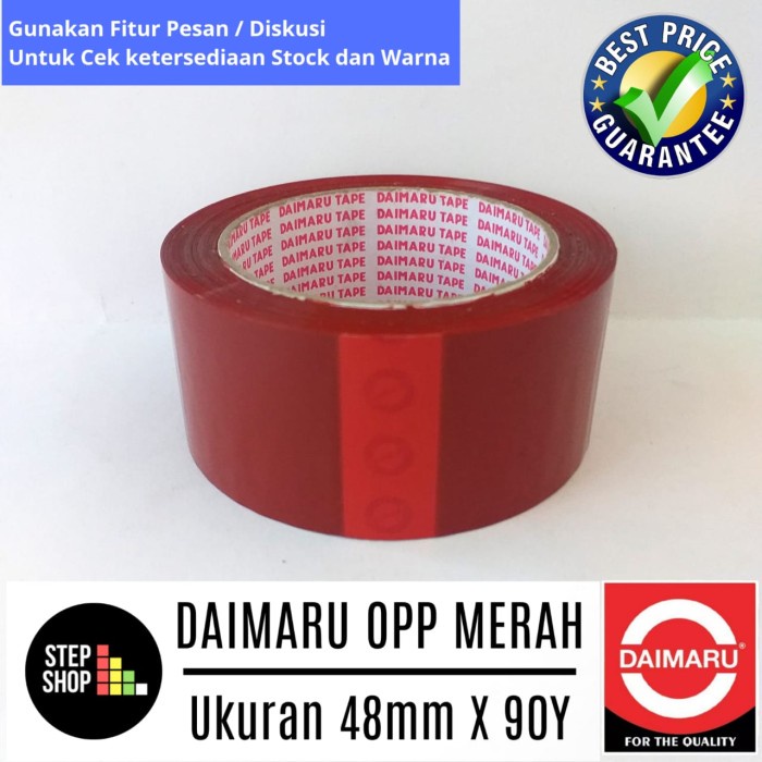 

Sale Daimaru Opp Merah - Lakban Merah - Solatip Merah - 48Mm X 90Y Merah Diskon