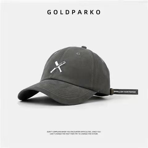 Topi Baseball Adjustable Motif Bordir GOLDPARKO Gaya Korea Untuk Pria Dan Wanita