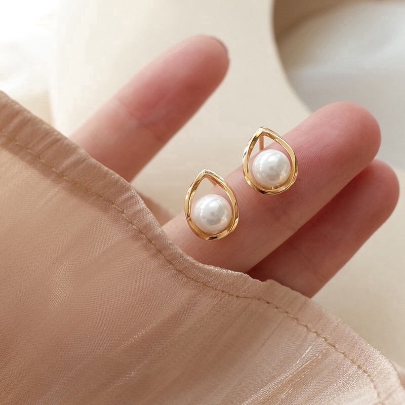 Anting Anting Giwang Xuping Tusuk Jepit Panjang Bulat Hijab Mutiara Fashion Bali Korea Wanita Peremp