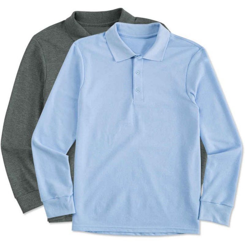 Kaos Polo Lengan Panjang - Kaos Kerah Lengan Panjang - Polo Shirt Lengan Panjang - Baju Berkerah