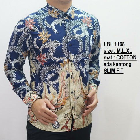 Kemeja Batik Pria / Baju Batik Pria Ada Kantong Lbl 316