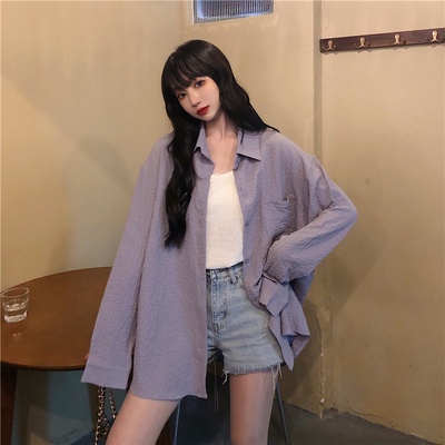 XIAOZHAINV Kemeja Wanita Korean Style Lengan Panjang 979