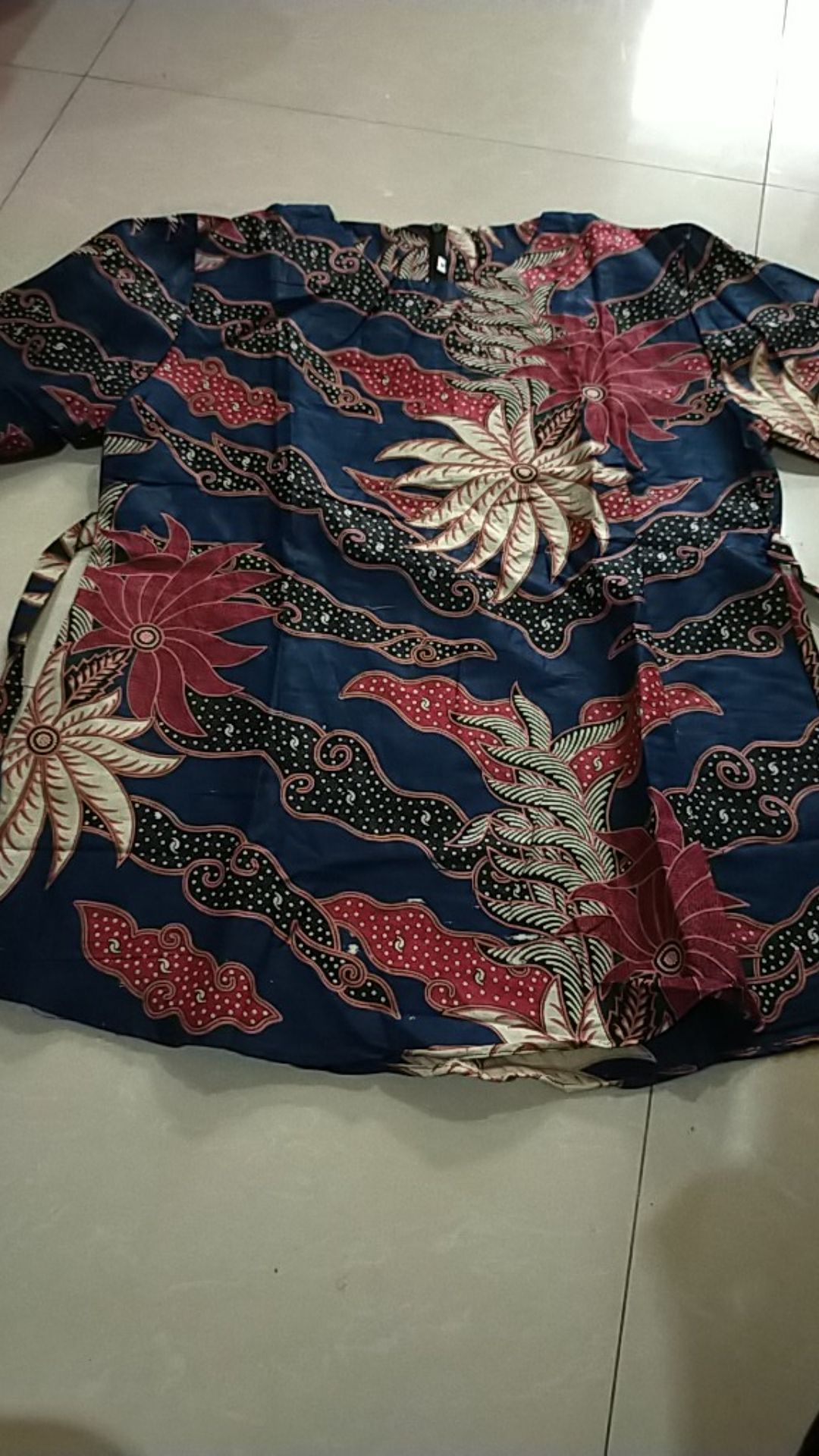 Tey-17 Batik Wanita Asj Sa Hrb026 Kenongo Kemeja Tosca Pendek