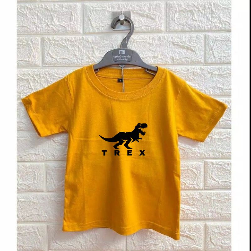 kaos anak anak laki laki dan perempuan unisex  KAOS DINOSARUS TREX SIZE S M L XL