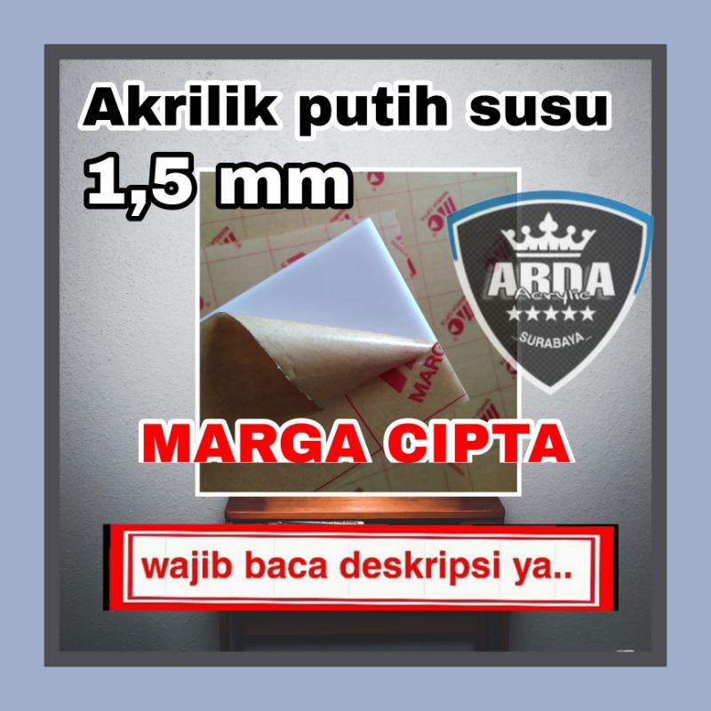 

akrilik 1,5mm susu custom size /Akrilik putih susu marga cipta/Akrilik termurah