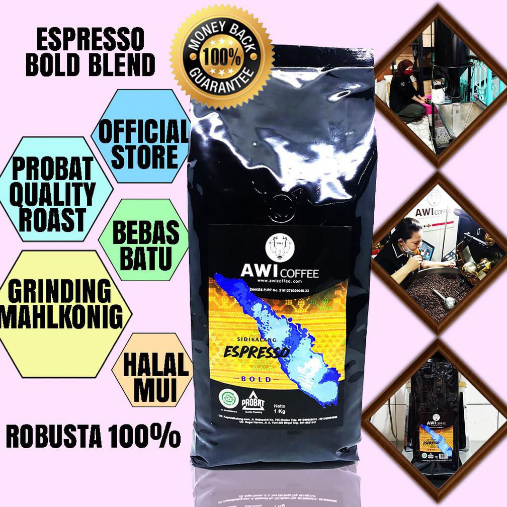 

BISA COD AWI KOPI ESPRESSO BOLD Biji 1Kg | Roasted Coffee Beans | Robusta | Premium Grade 1 SALE