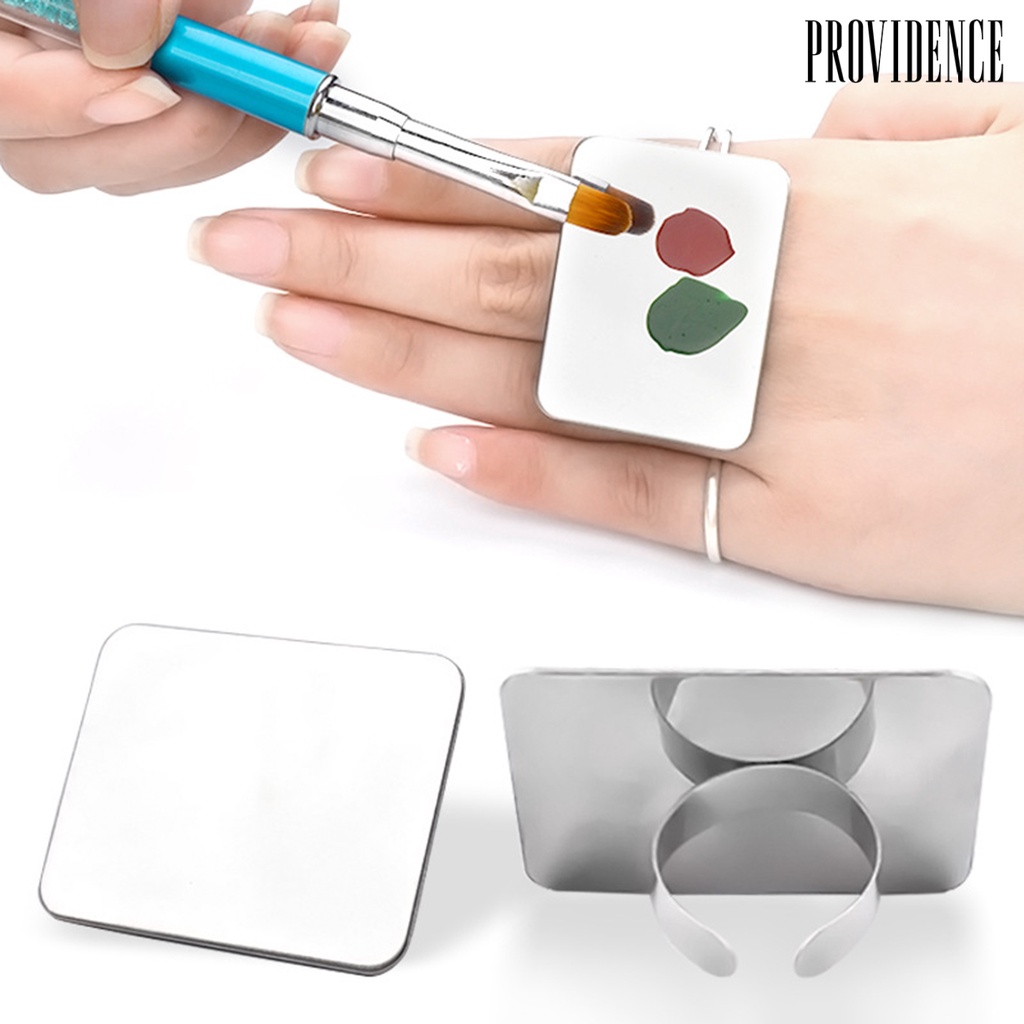 Providence Makeup Palette Smooth Surface Easy to Use Stainless Steel Wide Application Easy to Clean Finger Palette for Women