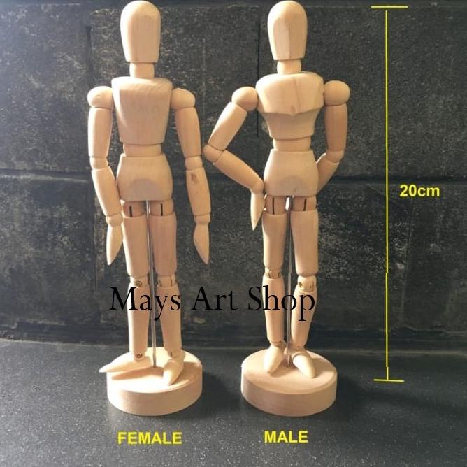 

Super Ekonomis Manekin Kayu V-TEC 20 cm / Wooden Mannequin 14 cm / Manikin 20cm atau 14cm VTEC