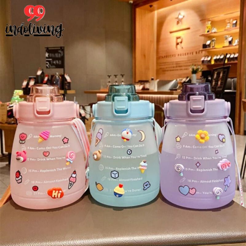 Botol Minum Premium Bpa Free Aesthetic Lucu Korea Serbaguna U1X8 Awet Bahan Tebal Best Seller Karakt