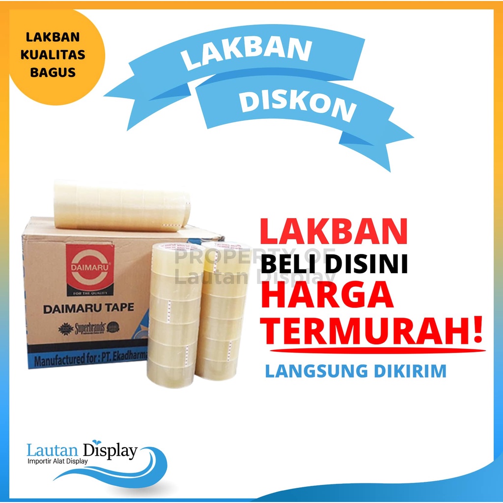 

(1 Dus) Lakban Bening Selotip Bening Solasi 45mm x 90 Yard