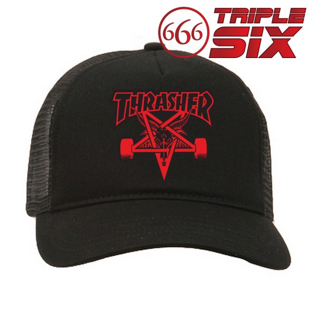 TRIPLESIX - Topi Trucker Trasher Magazine Trasher Goat