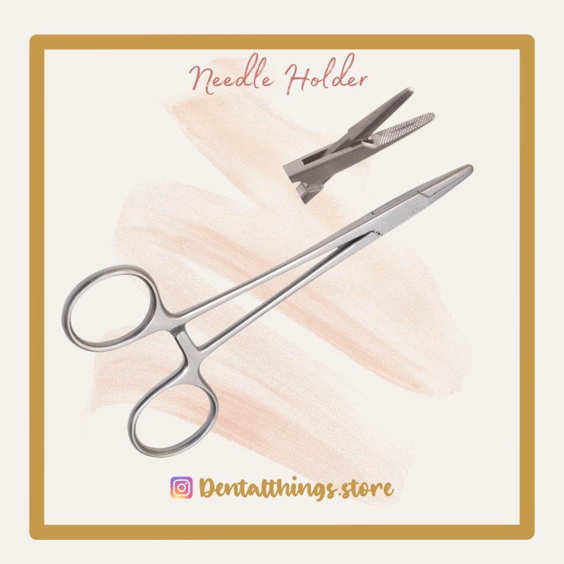 Dental needle holder / mayo hegar / hemostat klem instrument