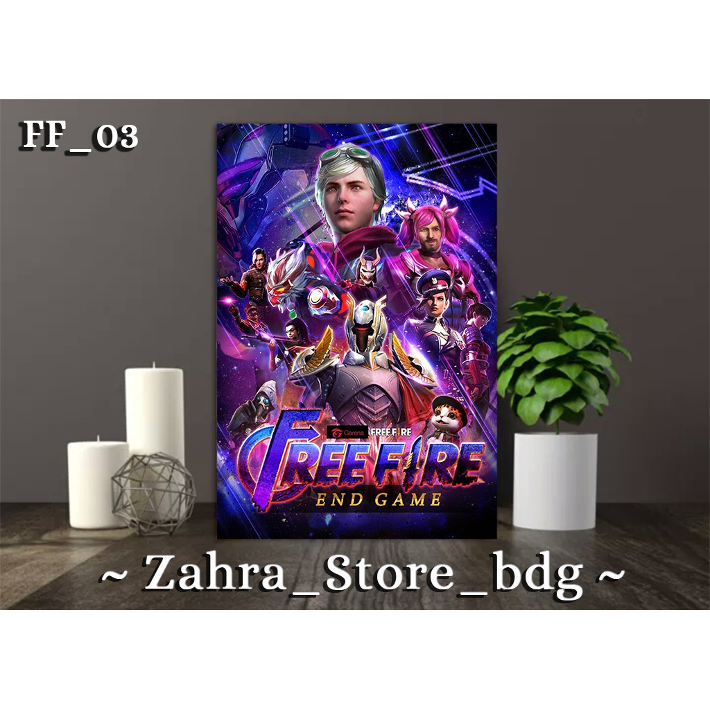 Poster Kayu Free Fire/Hiasan Dinding Kayu MDF 9mm/Wall Decor/Dekorasi Dinding/Dekorasi Rumah