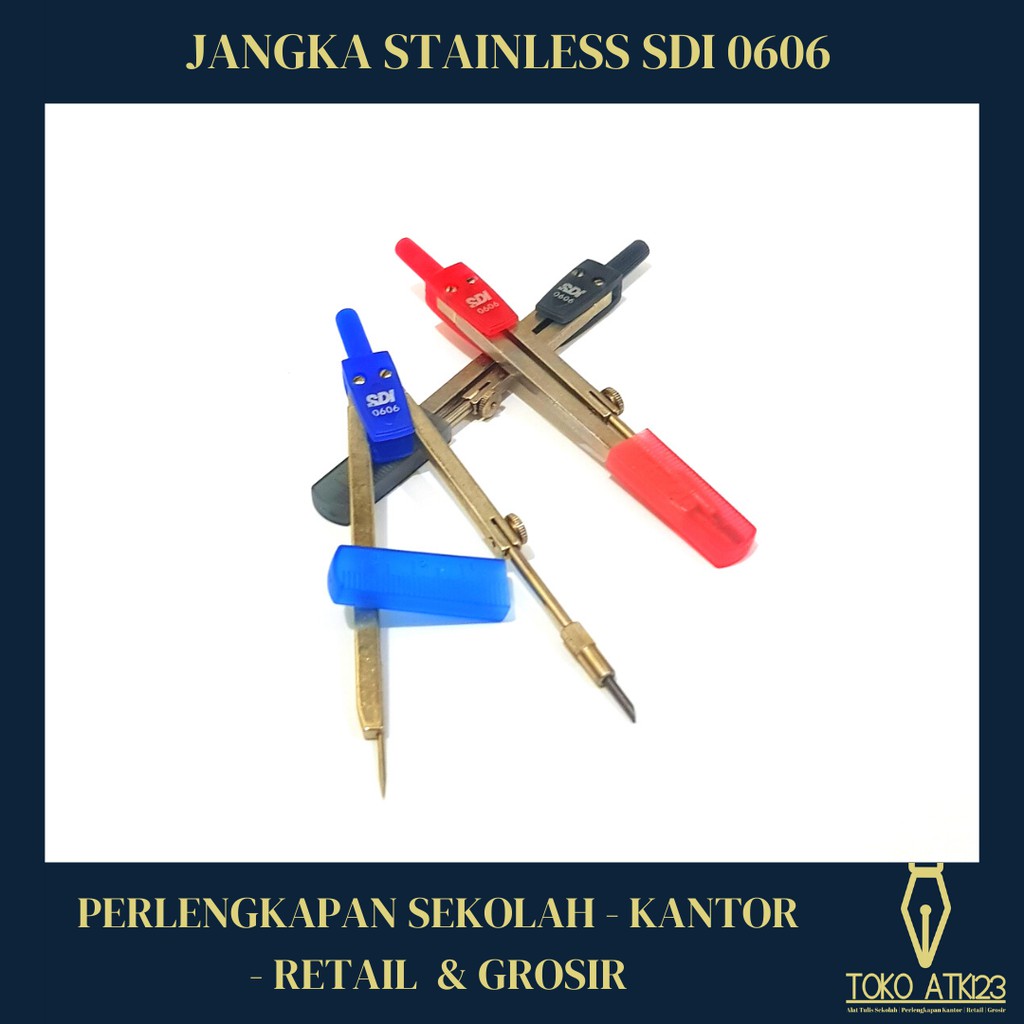 Jangka Stainless / Alat Tulis / Gambar / Besi Merk SDI 0606