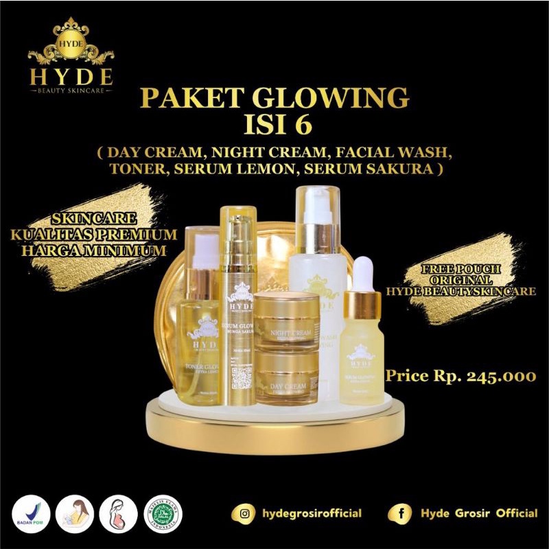 HYDE Beauty skincare original BPOM. Aman untuk busui dan mencerahkan