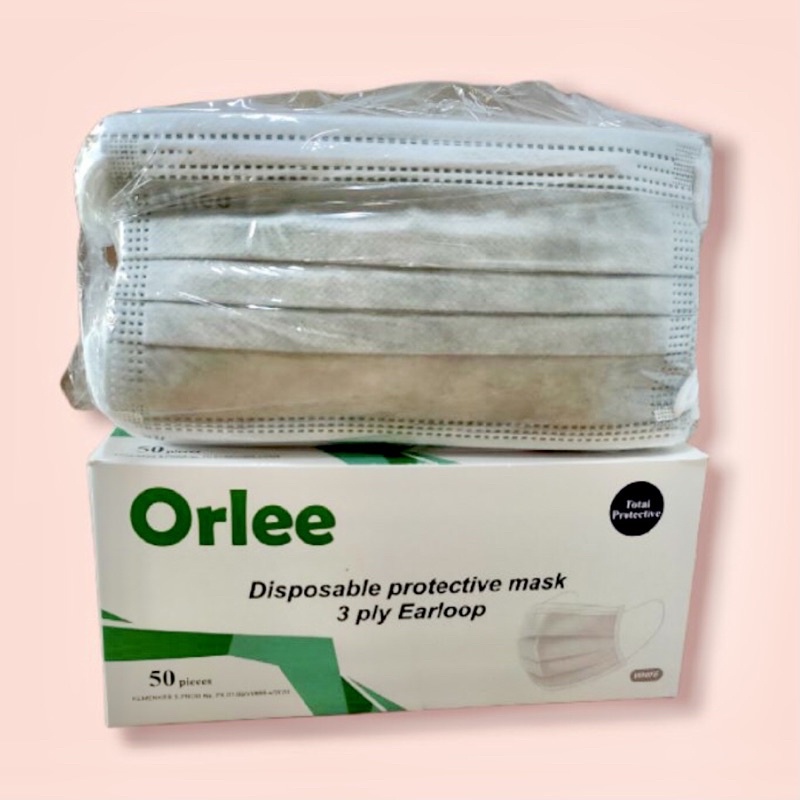 MASKER ORLEE ABU TEBAL 3 PLY EARLOOP HEADLOOP MERK ORLEE ISI 50 PCS PER BOX BANJARMASIN KALIMANTAN MURAH | RUMIFY