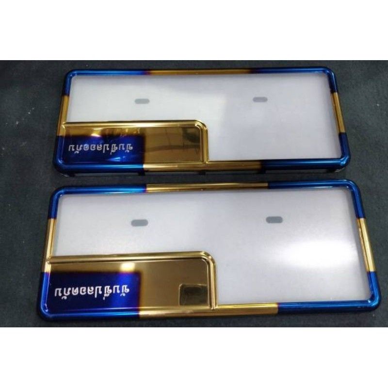 Tutup plat nomor cover plat nomor motor 2 tone Sepasang Depan belakang